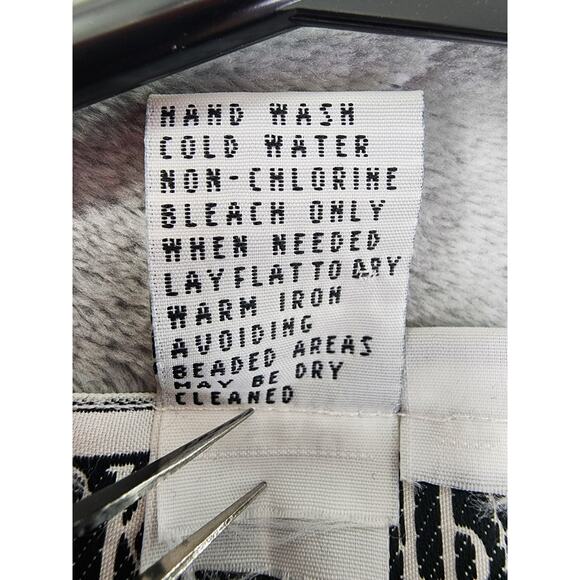 Vintage SK & Company Velvet Velour Sequin Beaded Jumpsuit Size 2X Black Bow - Picture 8 of 13